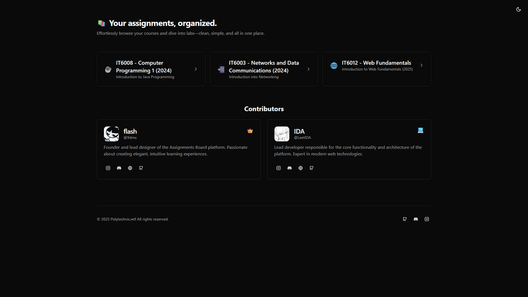 Polytechnic.wtf project screenshot showing the application interface and features